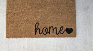 home door mat from above